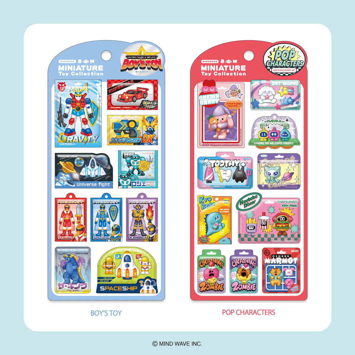 Mind Wave / Miniature Toy Stickers - POP CHARACTERS