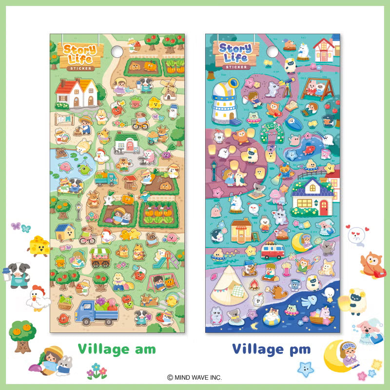マインドウェイブ / ストーリーライフステッカー「Village AM」