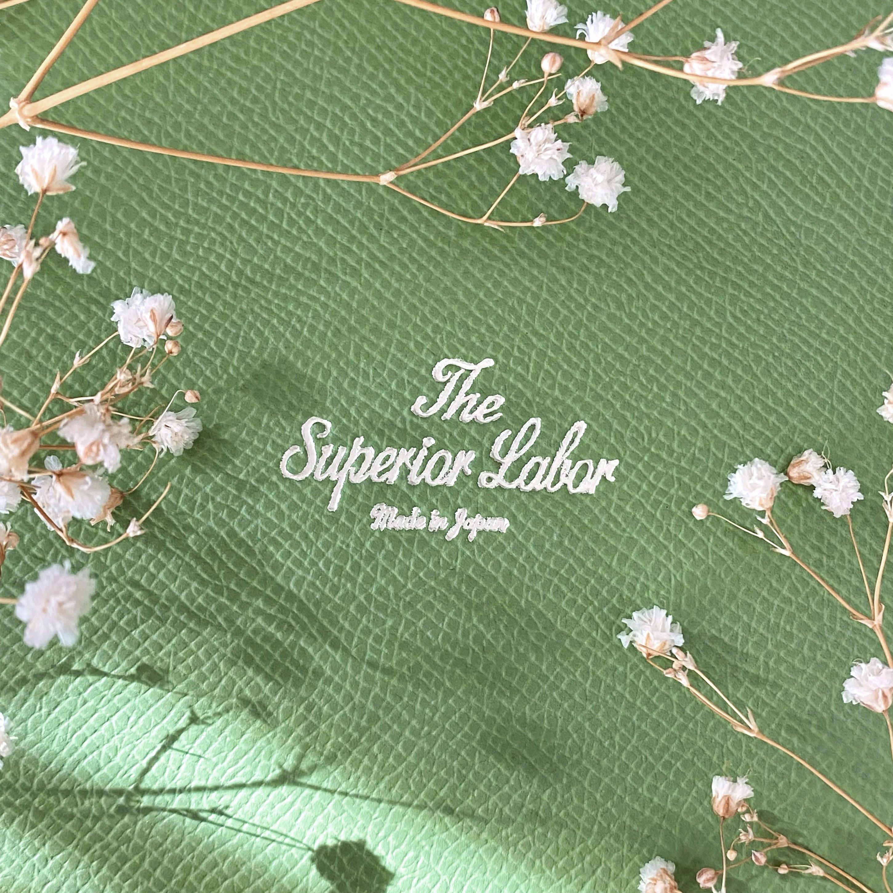 THE SUPERIOR LABOR / カーフレザーノートカバー【グリーン・A６】