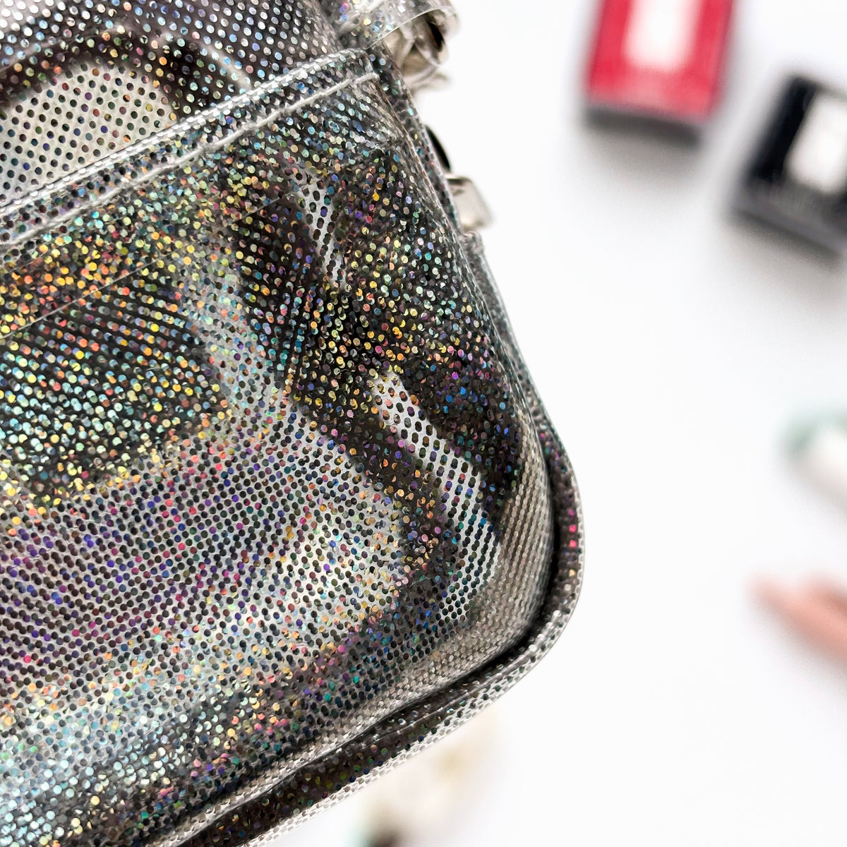 Delfonics / Mini Utility Pouch Keychain - Glitter (Gray)