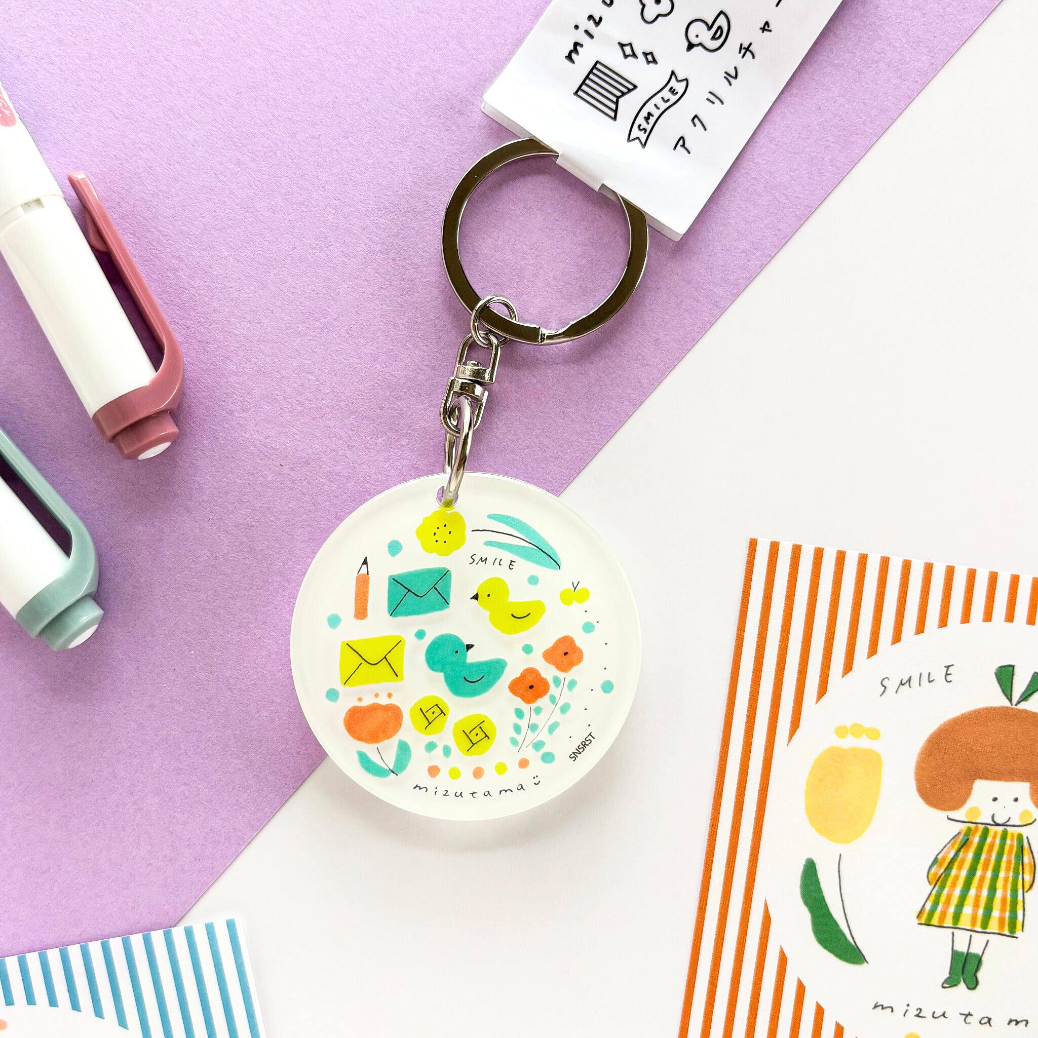 mizutama x サンスター文具 / アクリルチャーム「とりさん」