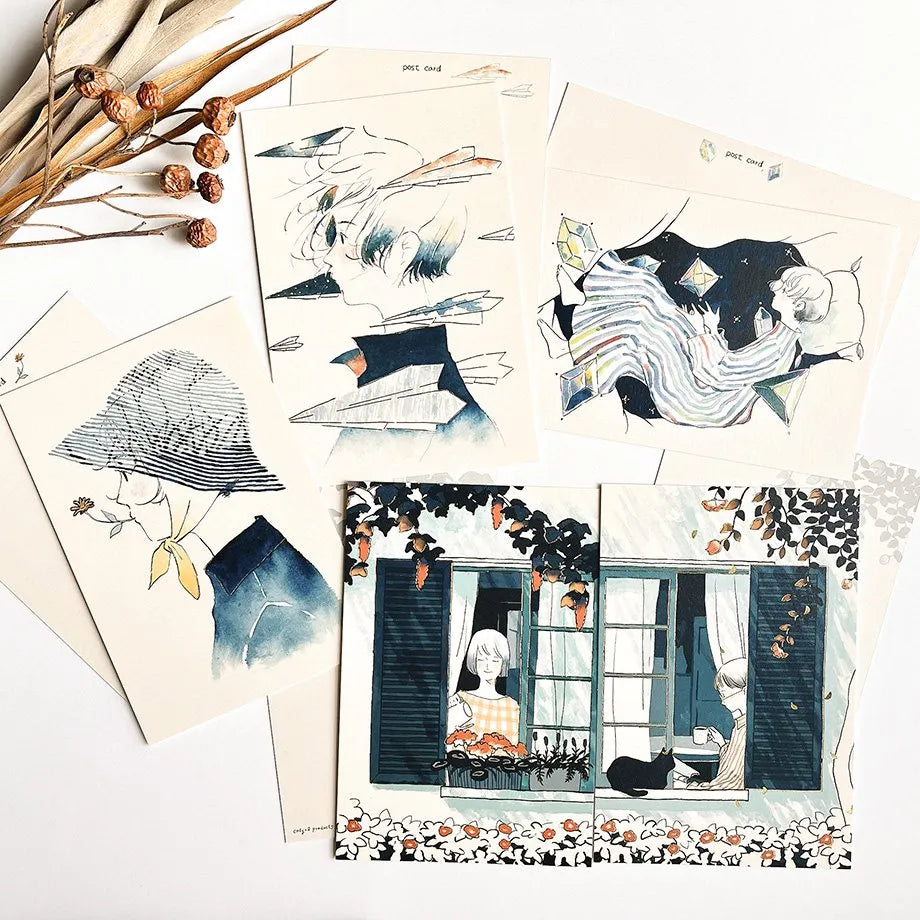 Sayuri Fujimaki Postcard - Moonlit Night