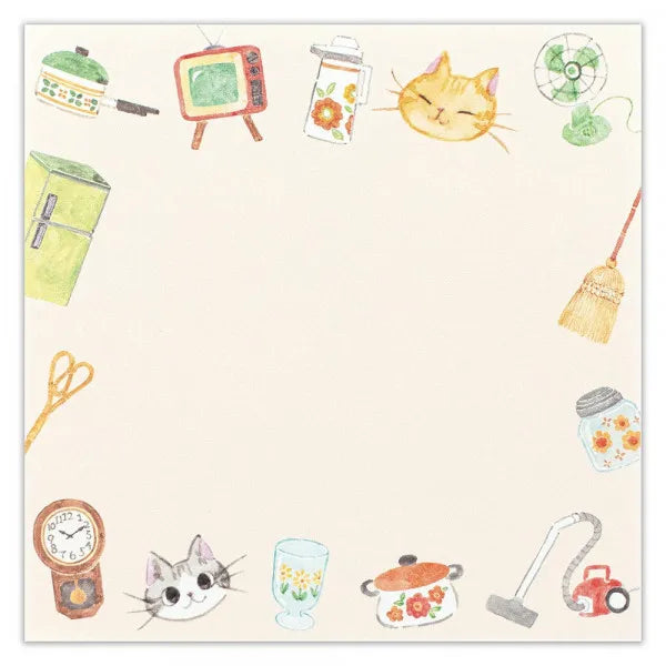 Cat Memo Pad - Cat at Home