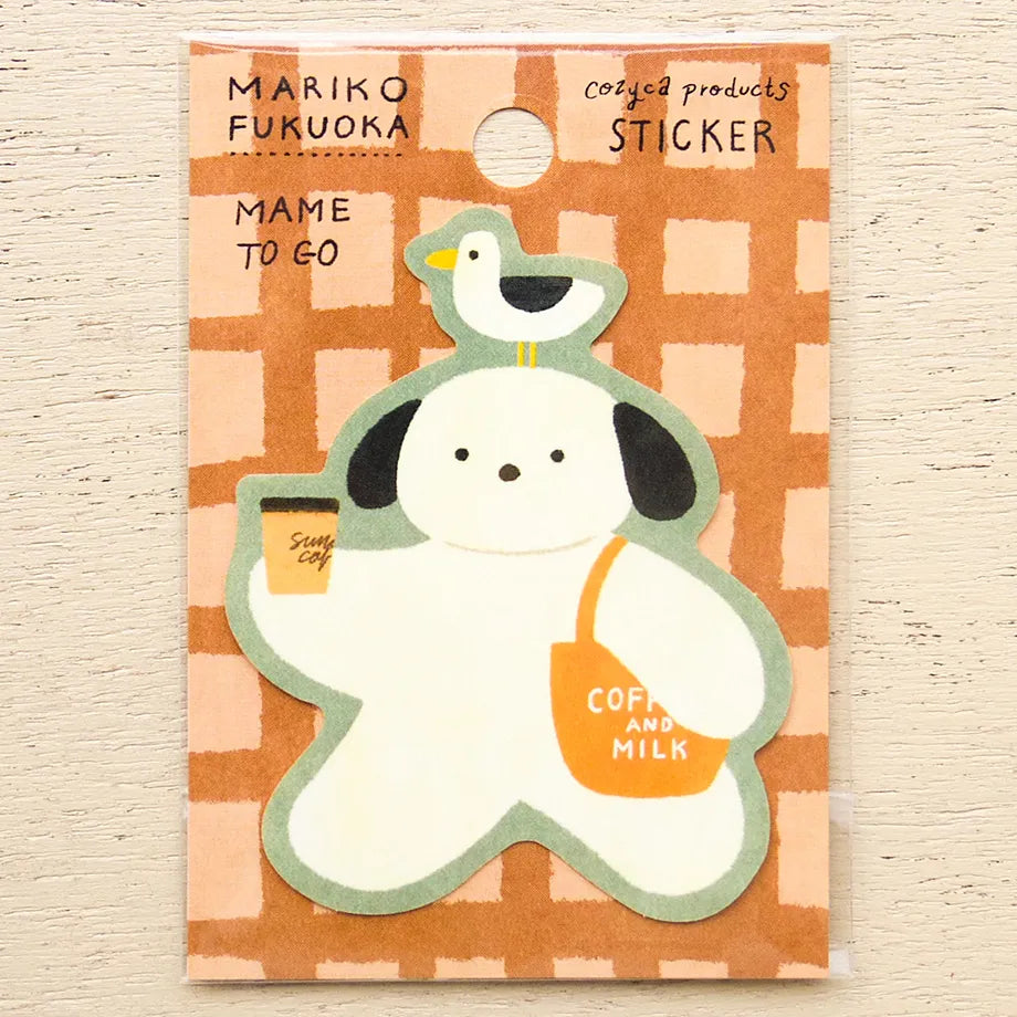 Mariko Fukuoka / Vinyl Sticker - With Mame