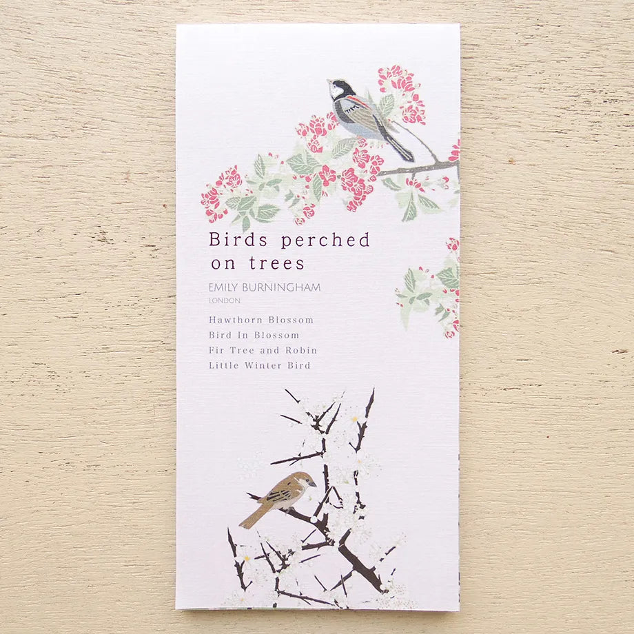 エミリー・バーニンガム / 一筆箋「Birds perched on trees」