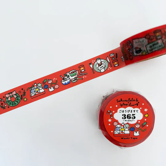 Sakuralala 365 Washi Tape - Holiday Table