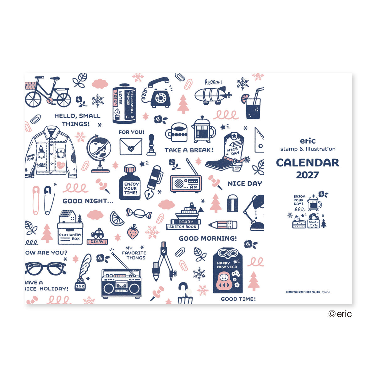 [2027] eric / Calendar - 12 month wall calendar