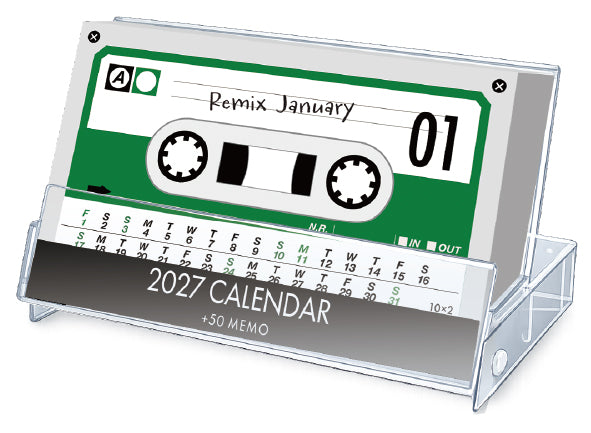 [2027年] カセットテープスタイル 卓上カレンダー