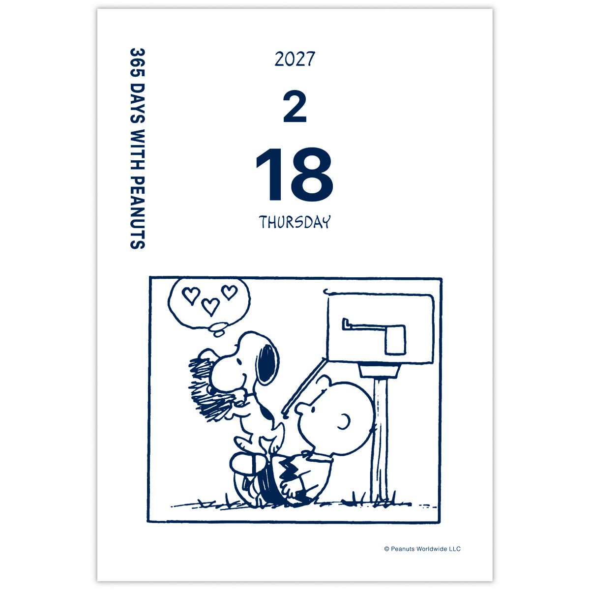 [2027] Snoopy / One-day-a-page Himekuri Calendar