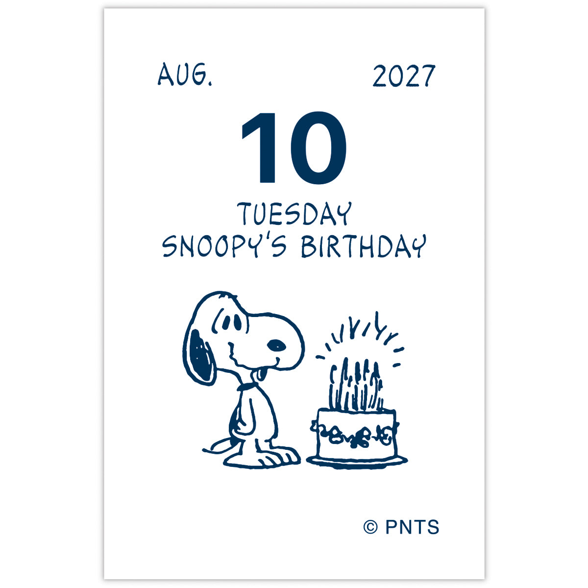 [2027] Snoopy / Mini Himekuri Calendar - One-day-a-page