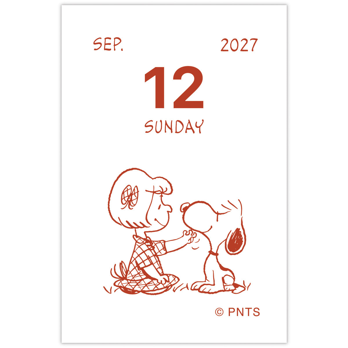 [2027] Snoopy / Mini Himekuri Calendar - One-day-a-page