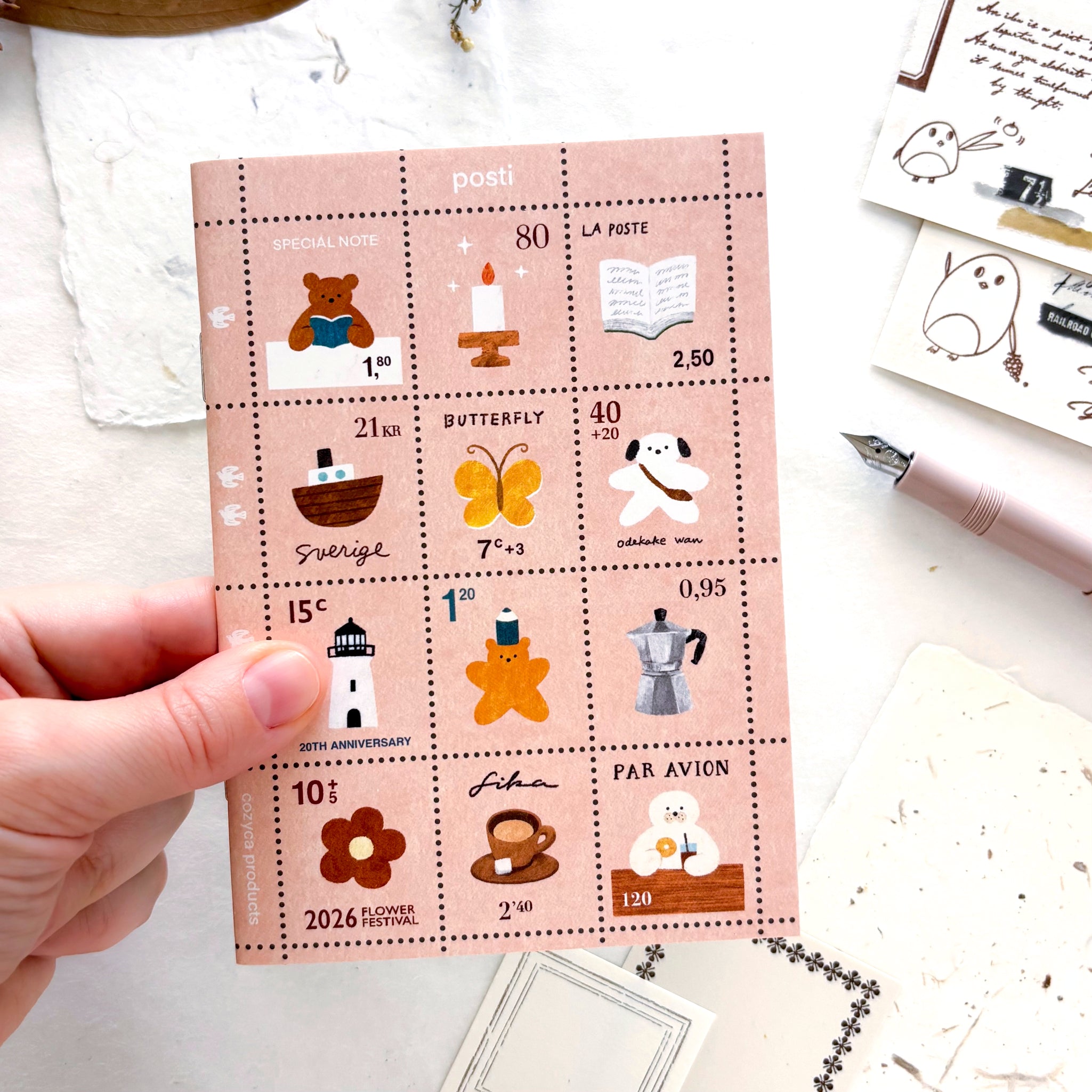 Mariko Fukuoka / A6 Stamp Notebook - tiny note