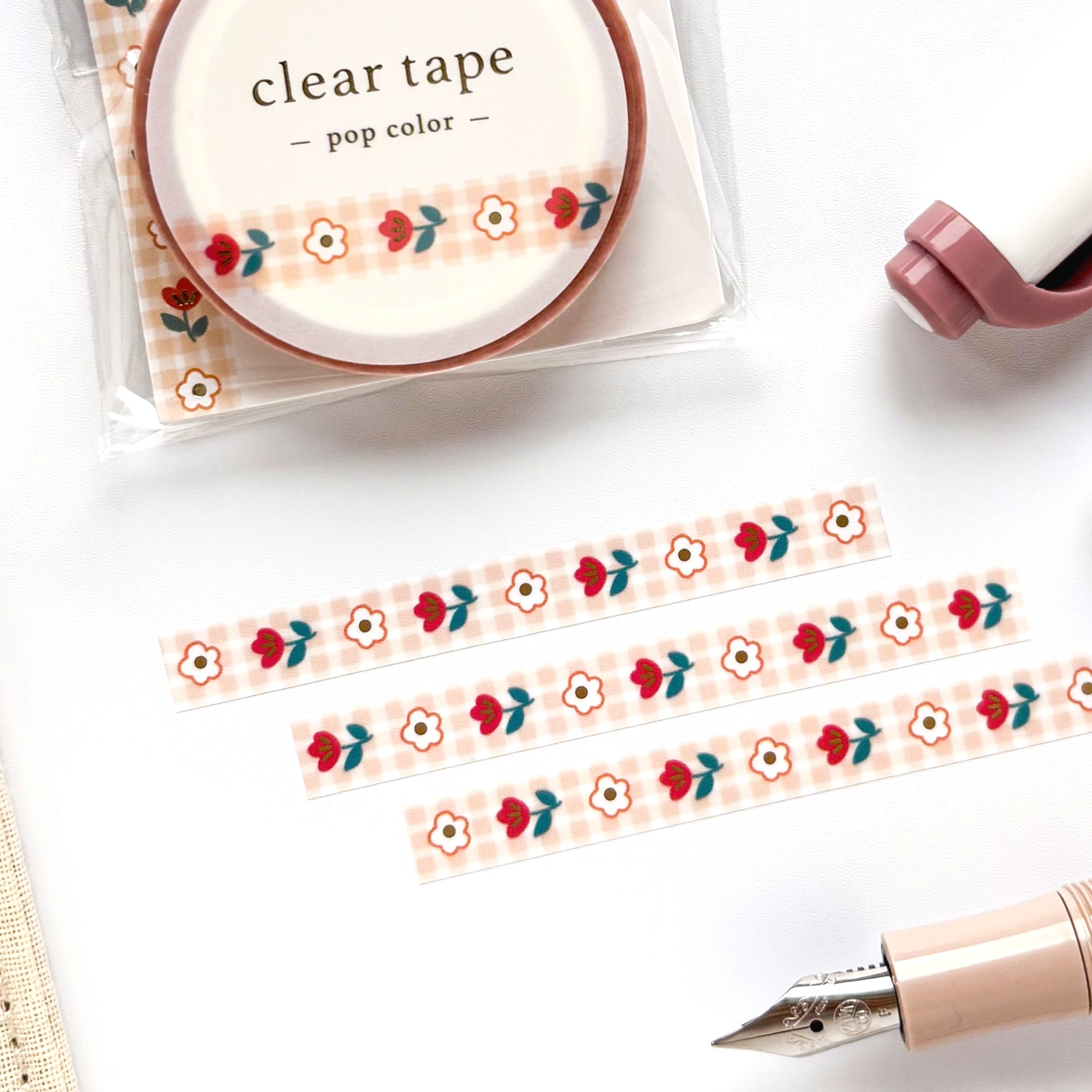 Mind Wave / Shiny Slim Clear Tape - Pop Flower
