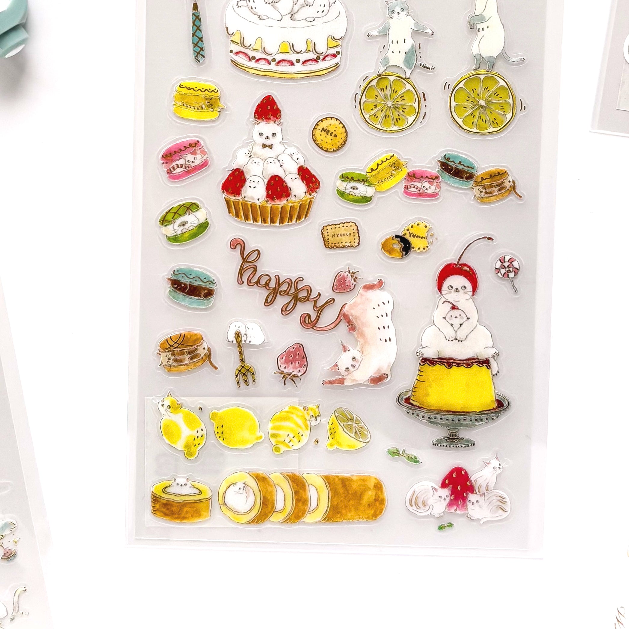 Tocorocomugi / Foil-stamped Stickers - Sweets Time
