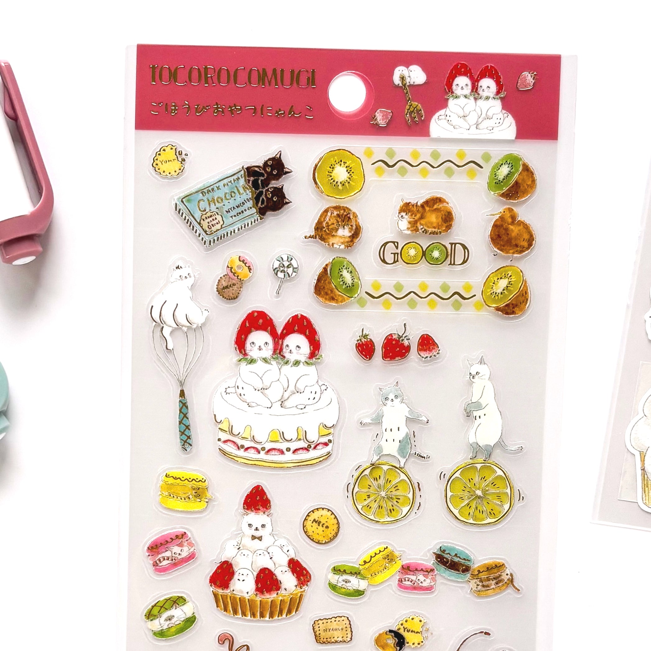 Tocorocomugi / Foil-stamped Stickers - Sweets Time