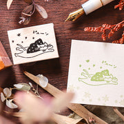 Hankodori / Rubber Stamp - Flying Cat