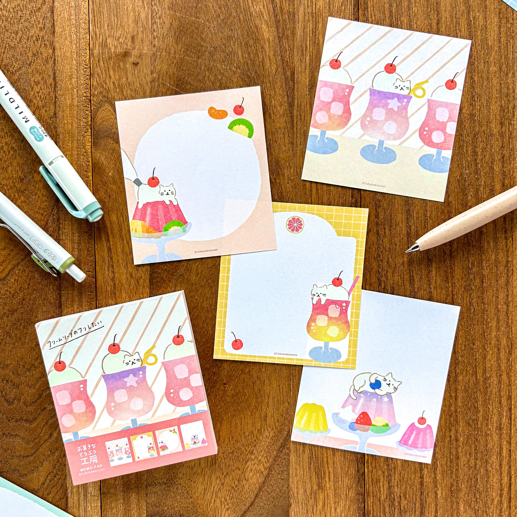 Summer Limited / Memo Pad - Cat & Soda
