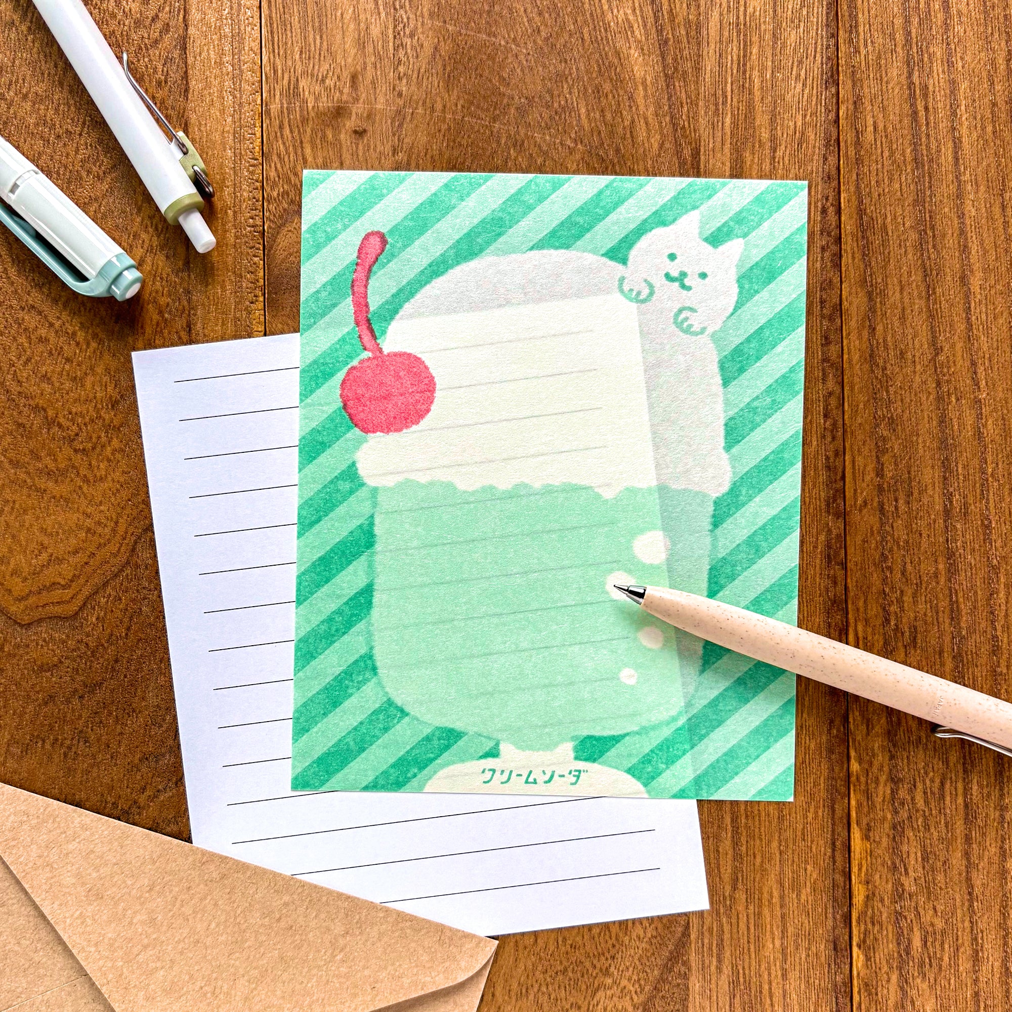Summer Limited / Letter Set - Cream Soda & Cat