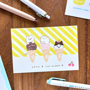 Summer Limited / Postcard - Ice Cream and Cat