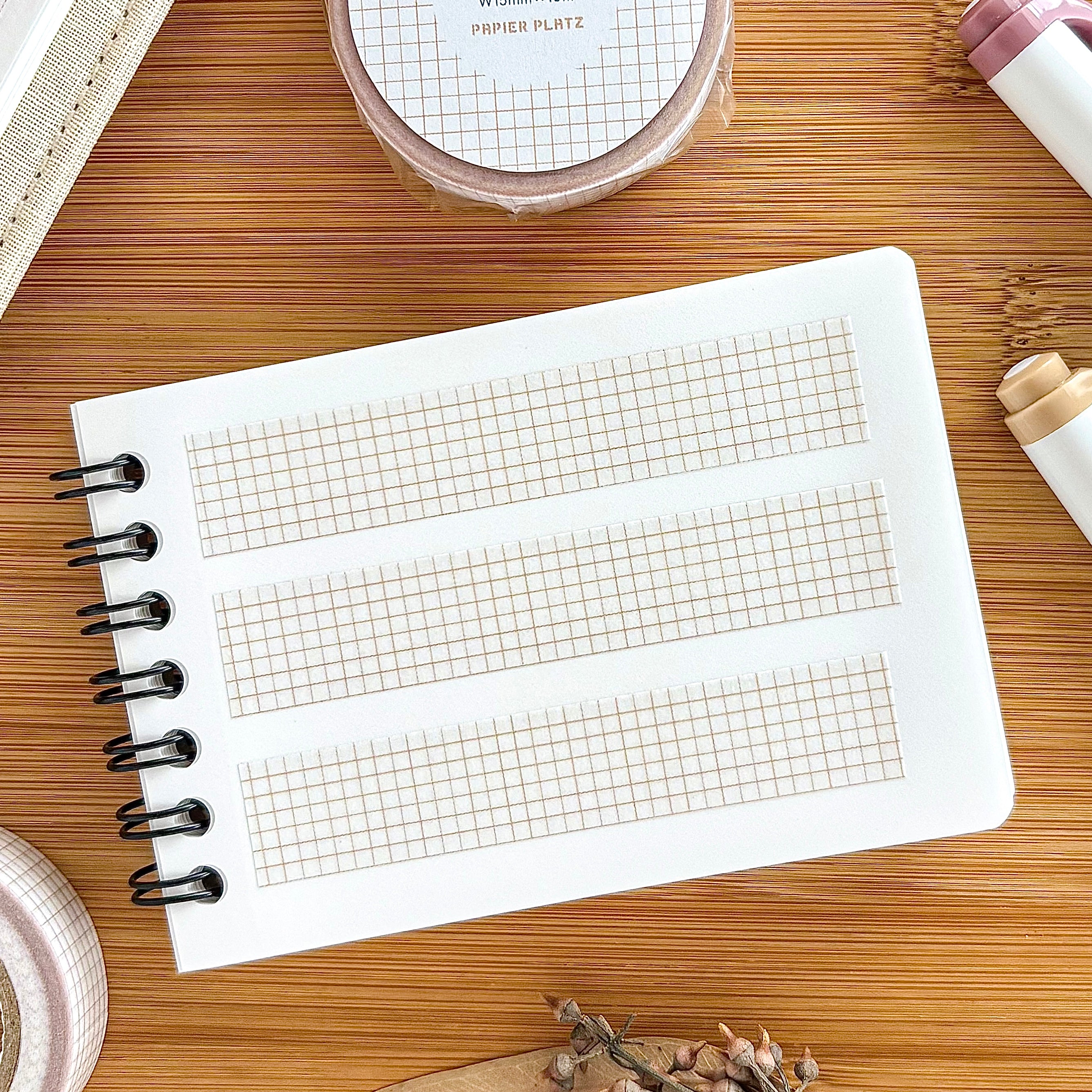 Papier Platz / Washi Tape - Grid Brown