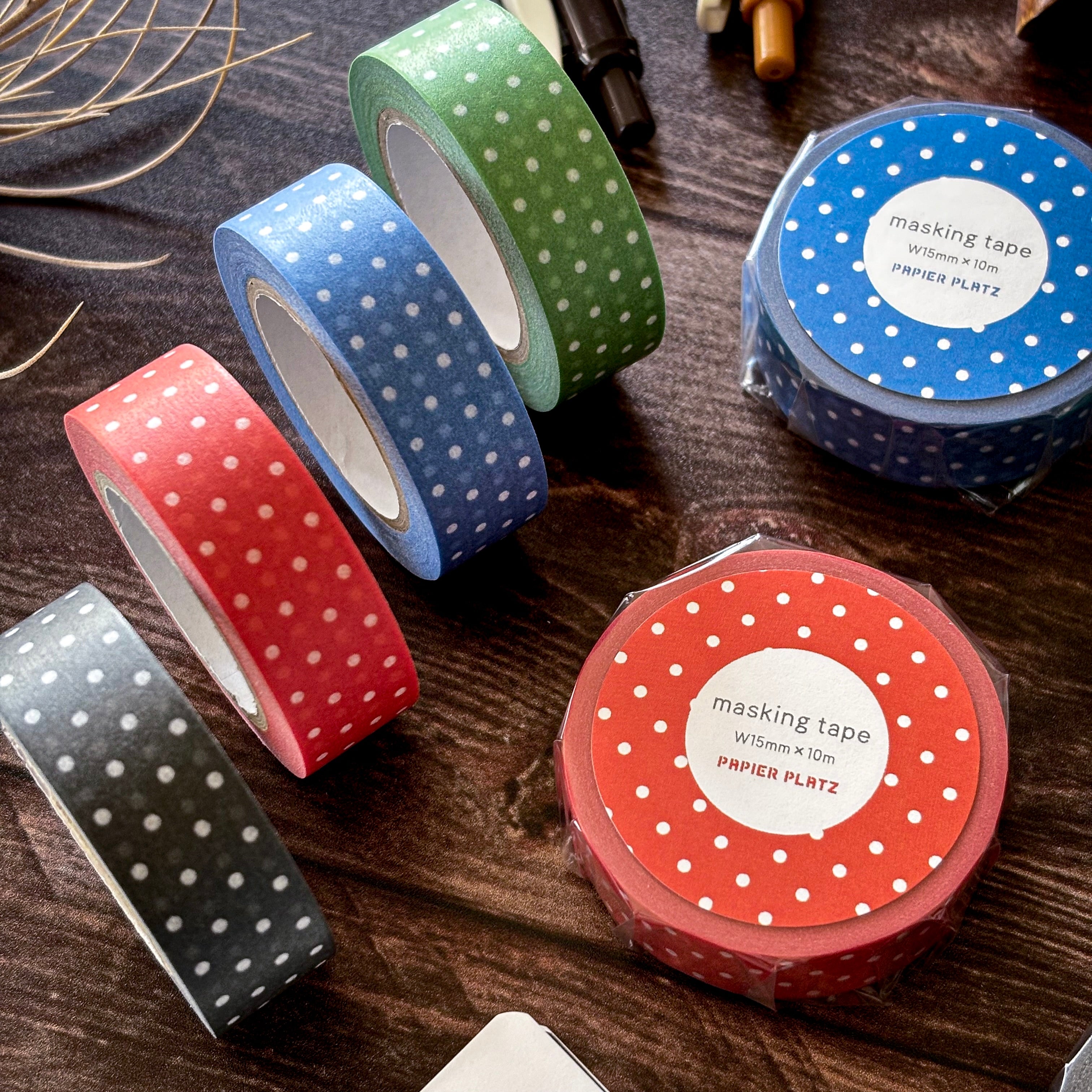 Papier Platz / Washi Tape - Dot Black