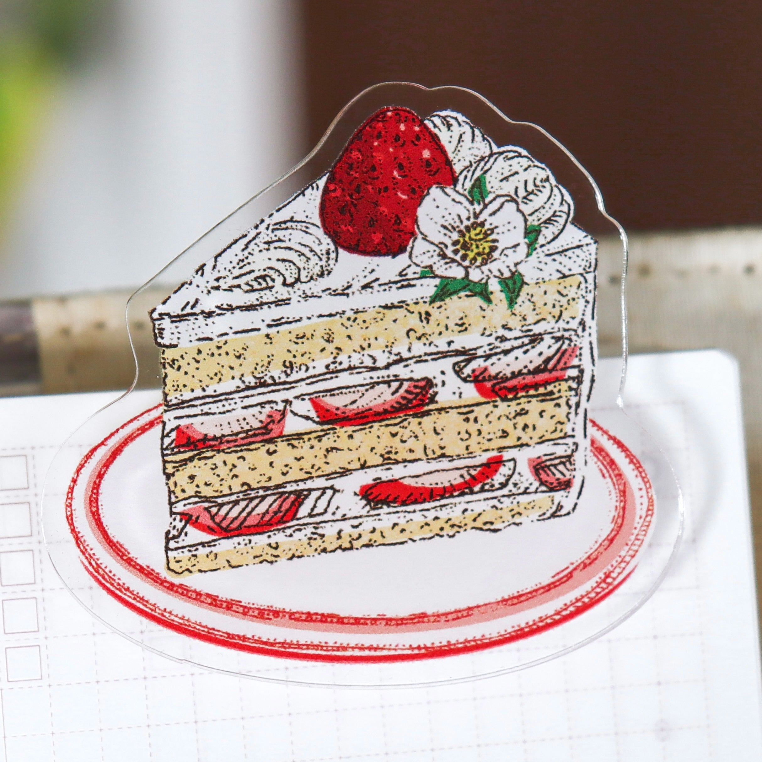 いのうえ彩 / アクリルクリップ「ショートケーキ」
