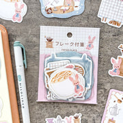 なかうちわか / フレーク付箋「うさぎさんと珈琲」