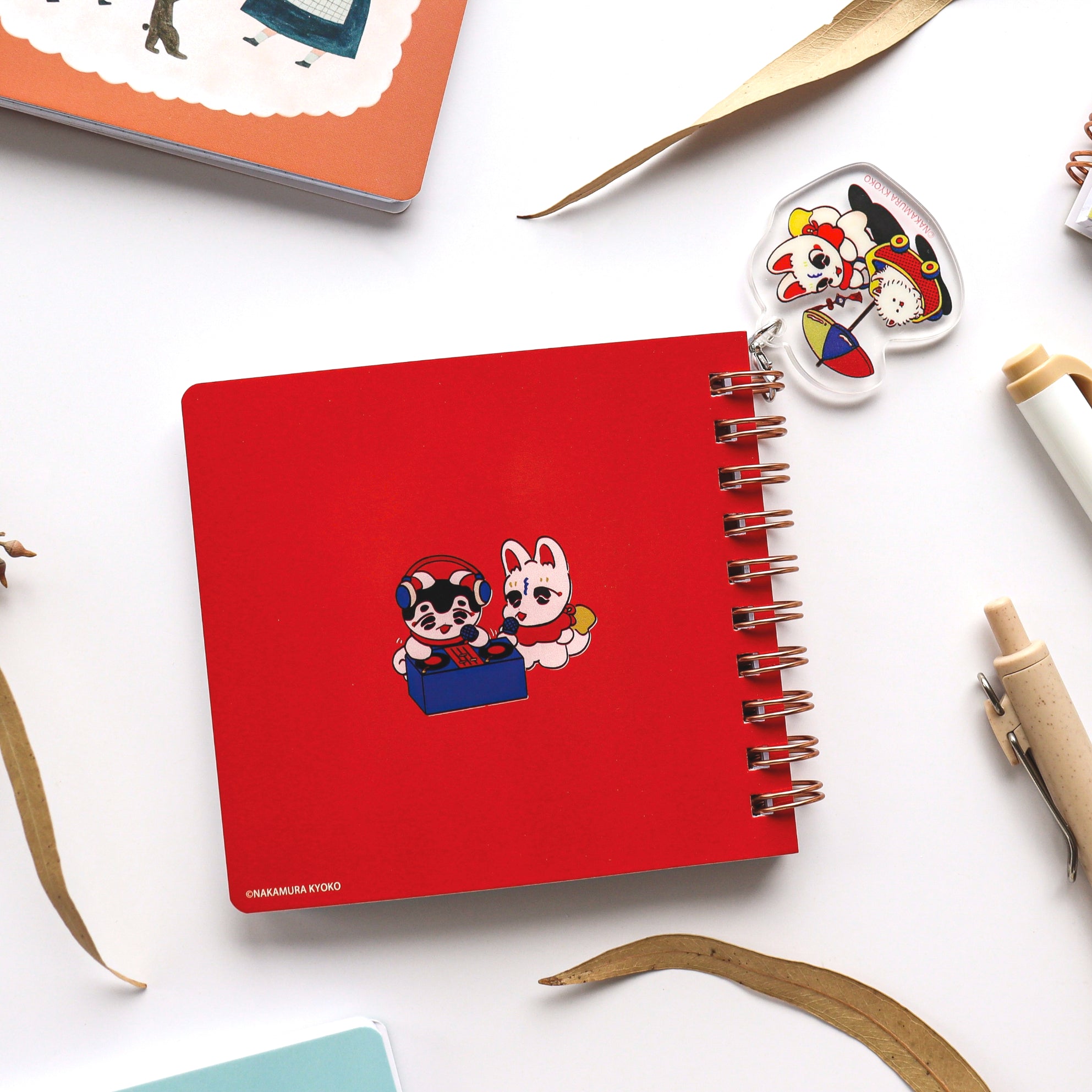 Kyoko Nakamura / Handy Square Notebook with Acrylic Charm