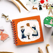 Necktie / Handy Square Notebook with Acrylic Charm