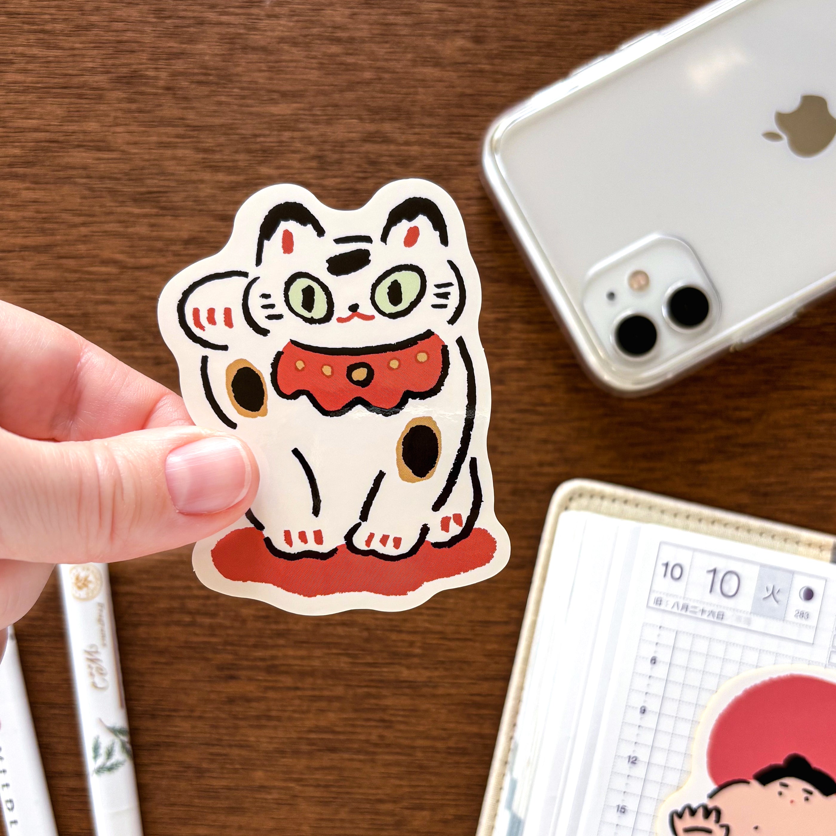高旗将雄 / ステッカー「まねきねこ」