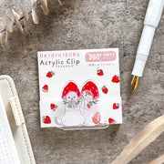 Tocorocomugi / Rotating Paper Clip - Strawberry