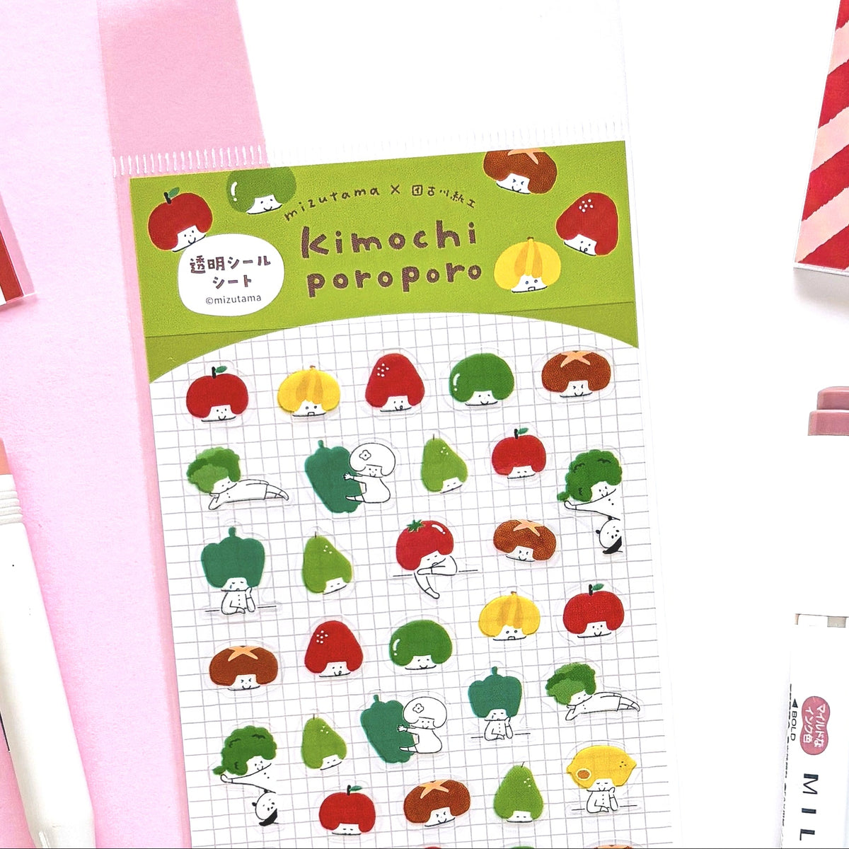 [Limited Edition] mizutama / Petit Stickers - Vegetable
