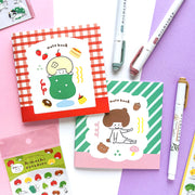 [Limited Edition] mizutama / Square Notebook Set - Cafe & Animal (2 notebooks)