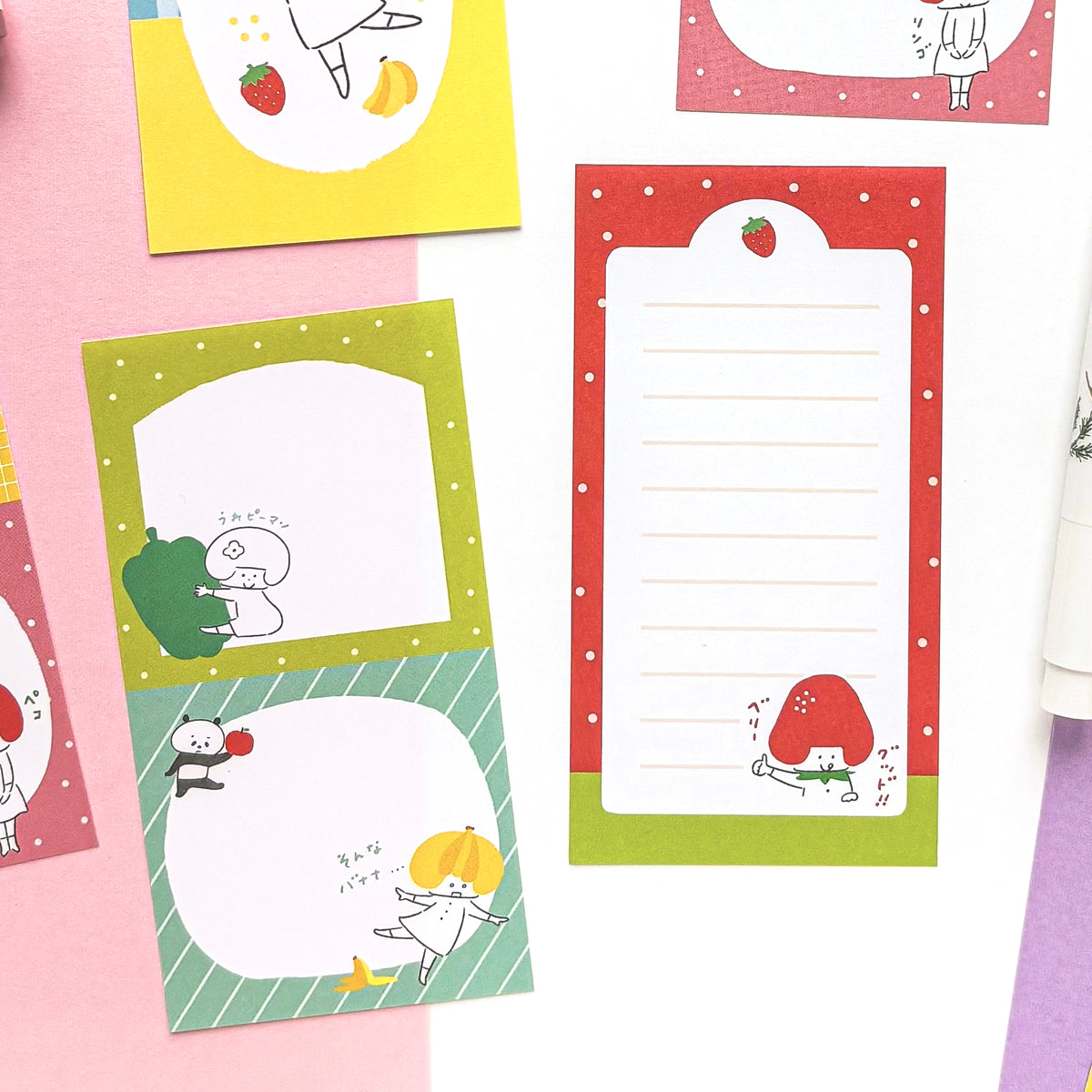 [Limited Edition] mizutama / Slim Memo Pad - Vegetable