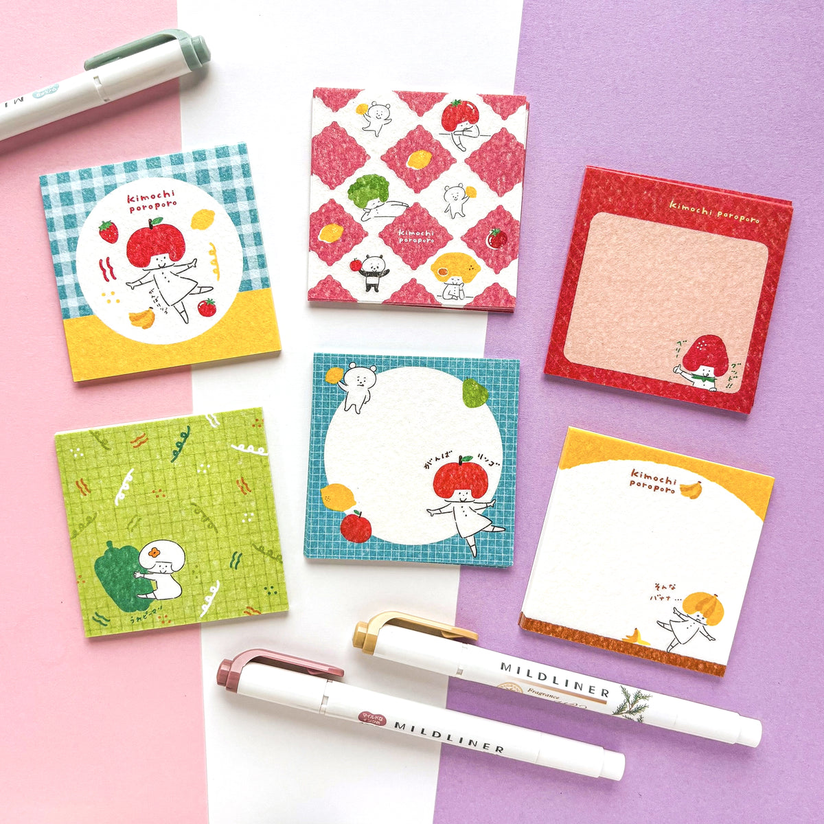 [Limited Edition] mizutama / Washi Paper Memo Pad - Vegetable (120 sheets)
