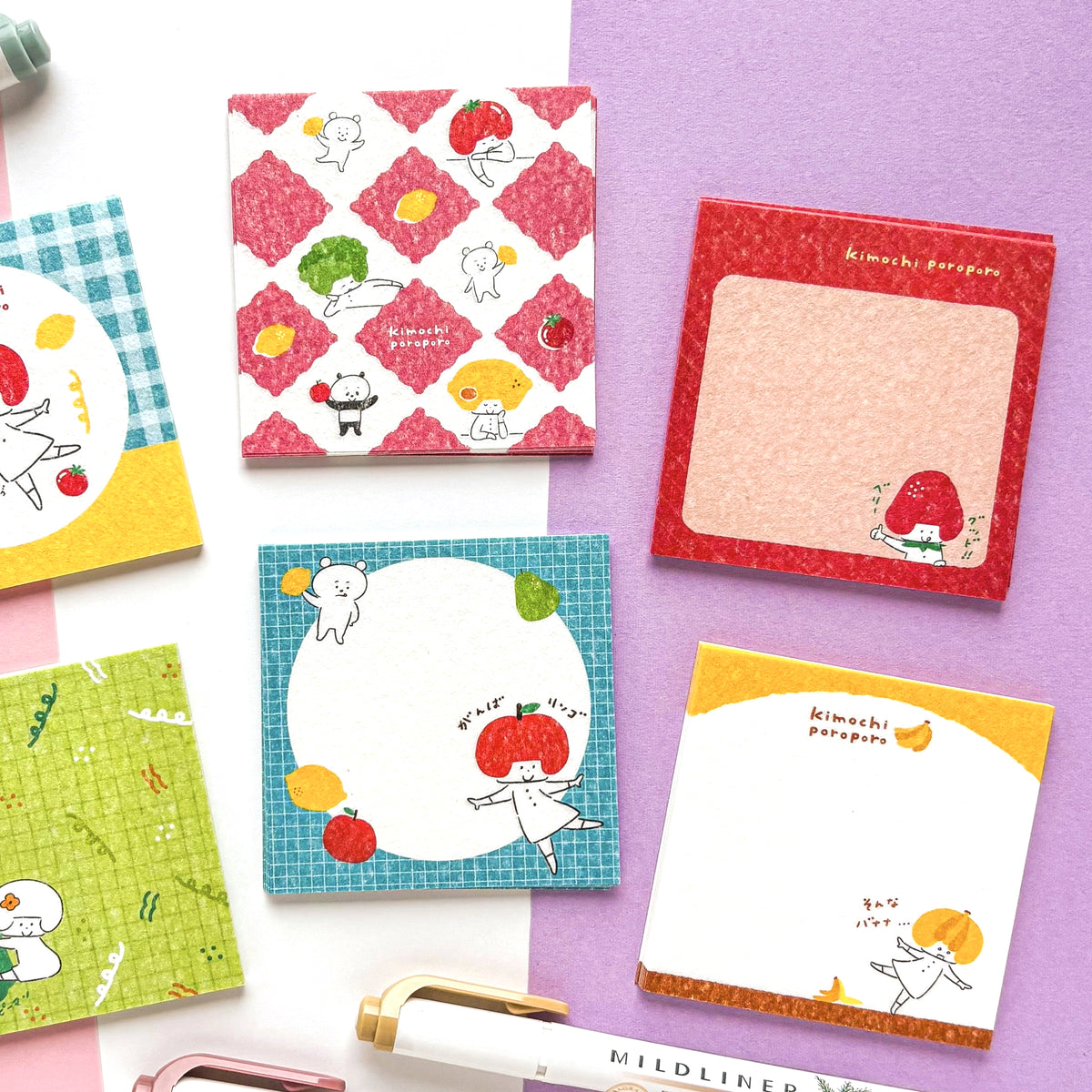 [Limited Edition] mizutama / Washi Paper Memo Pad - Vegetable (120 sheets)