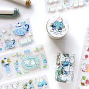 MILINA / Clear Roll Stickers - Love Long-tailed tit