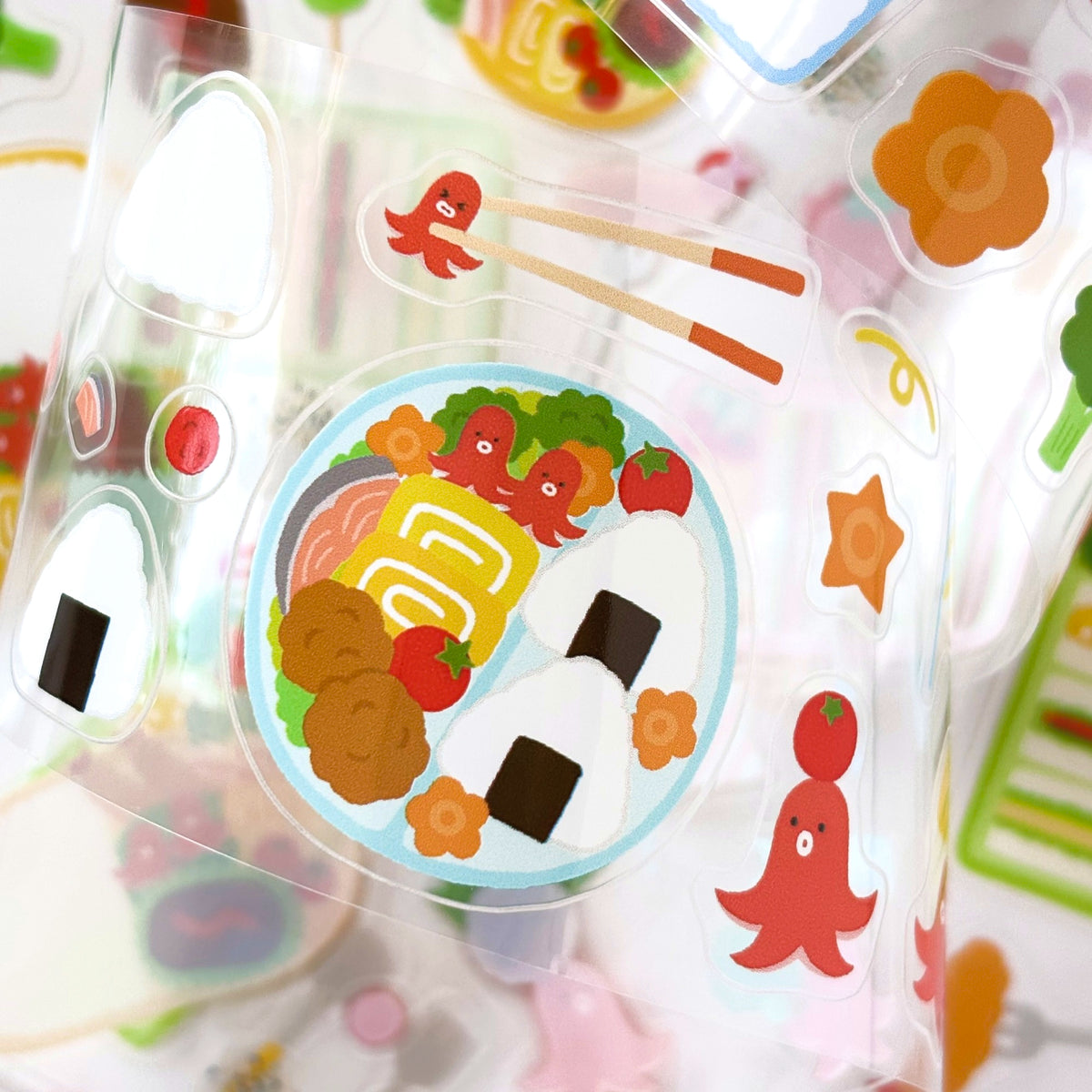 クリアロールシール「お弁当」