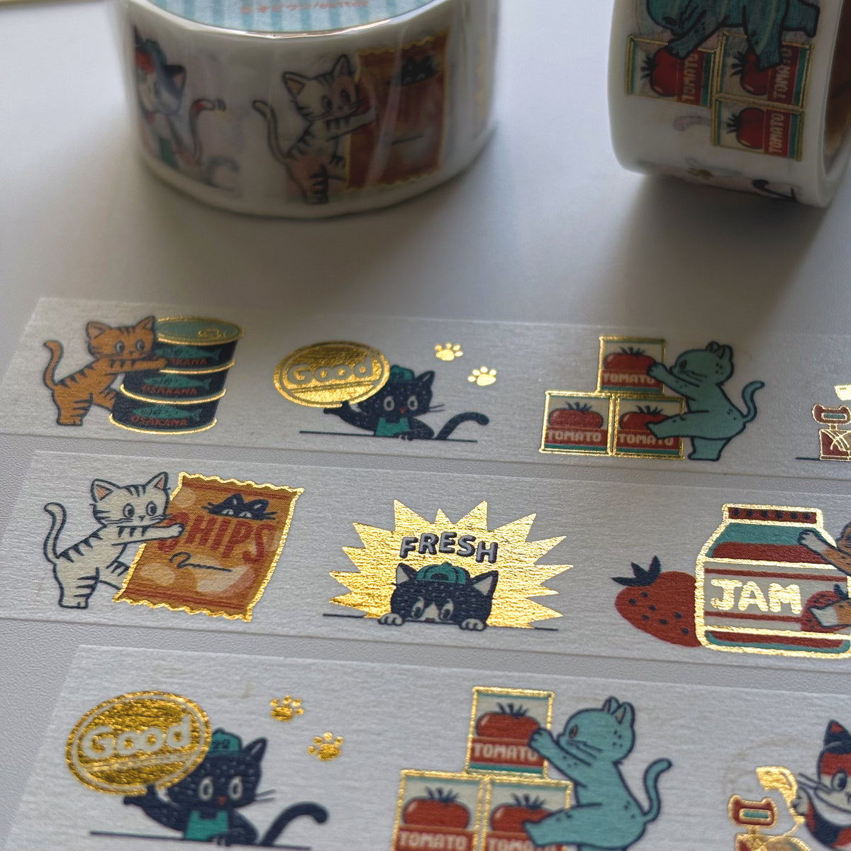 Obi1 / Nyan Nyan MART Washi Tape - Staff & Customer