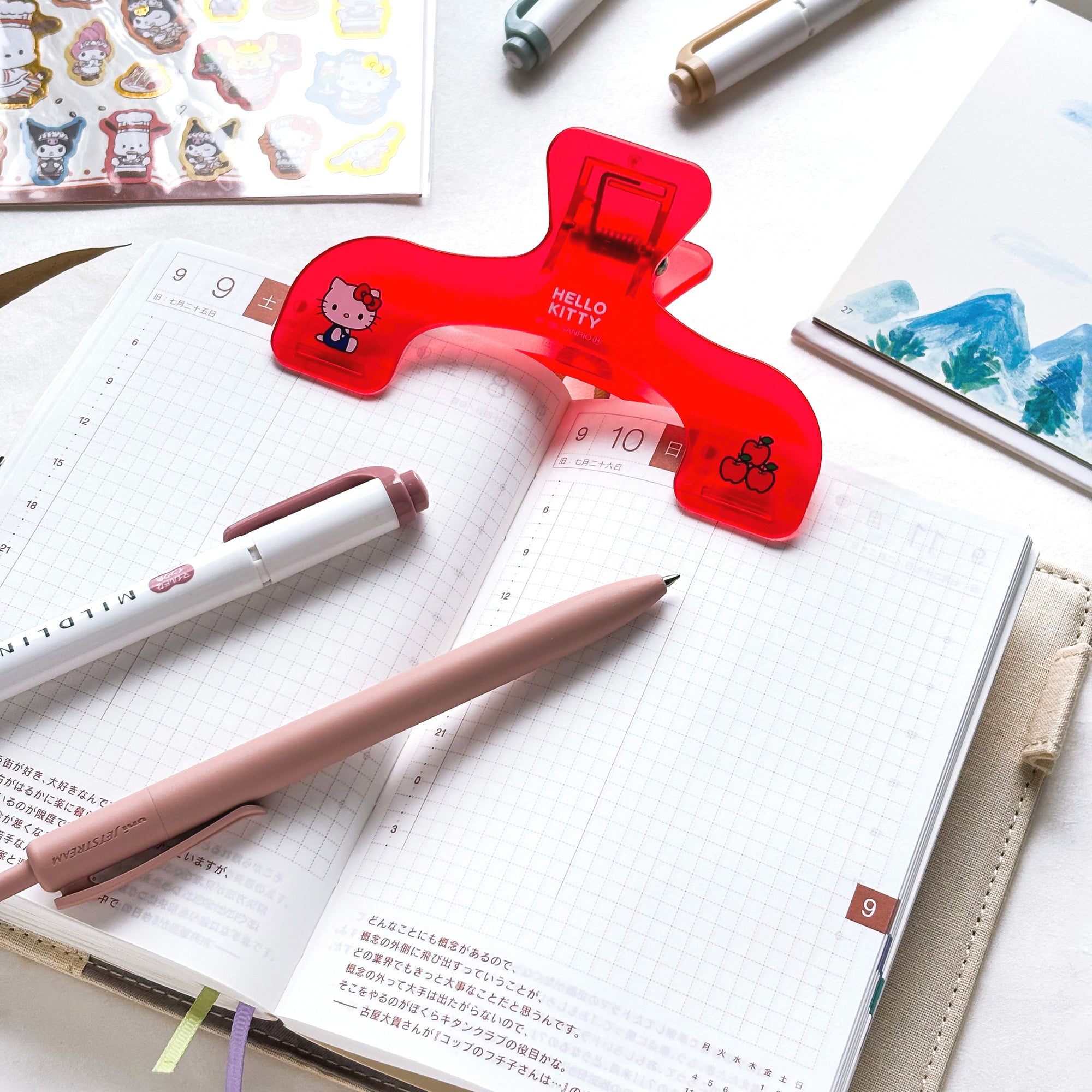 [Limited Edition] "Ukanmuri" Clip - Hello Kity (red)