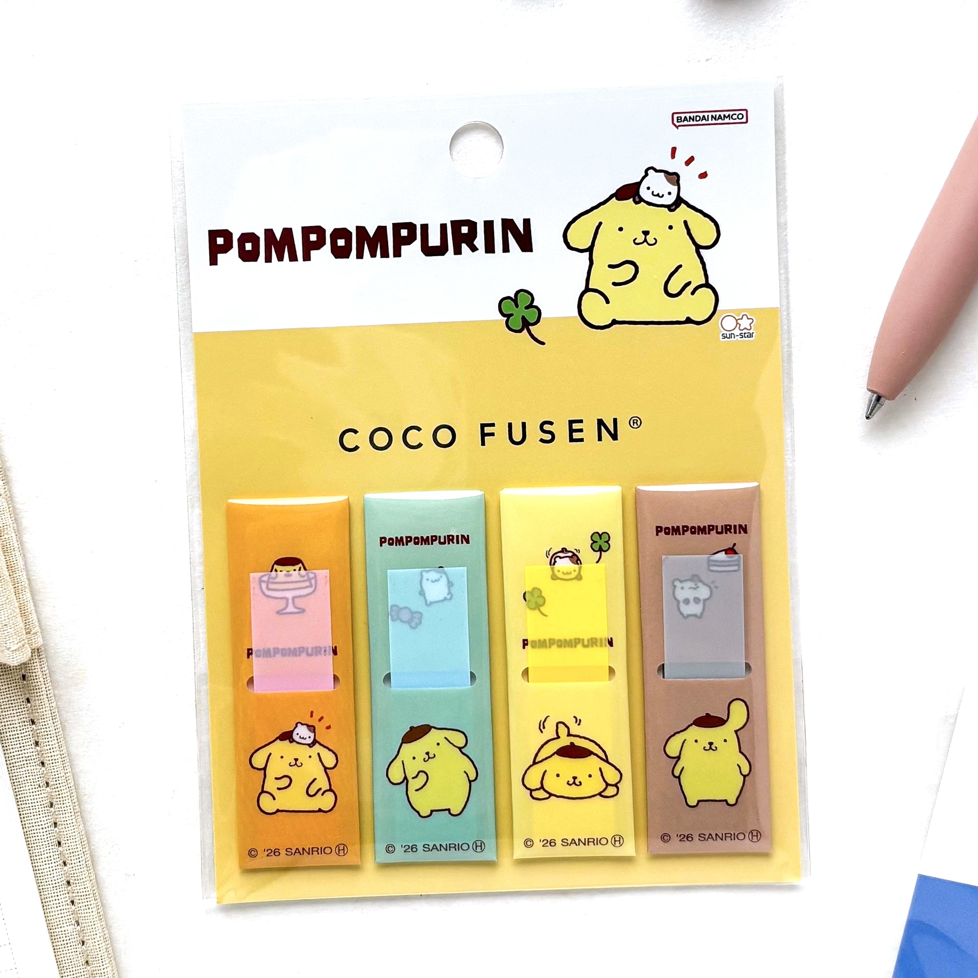 [Limited Edition] Coco Fusen Mini Sticky Notes - Pom Pom Purin