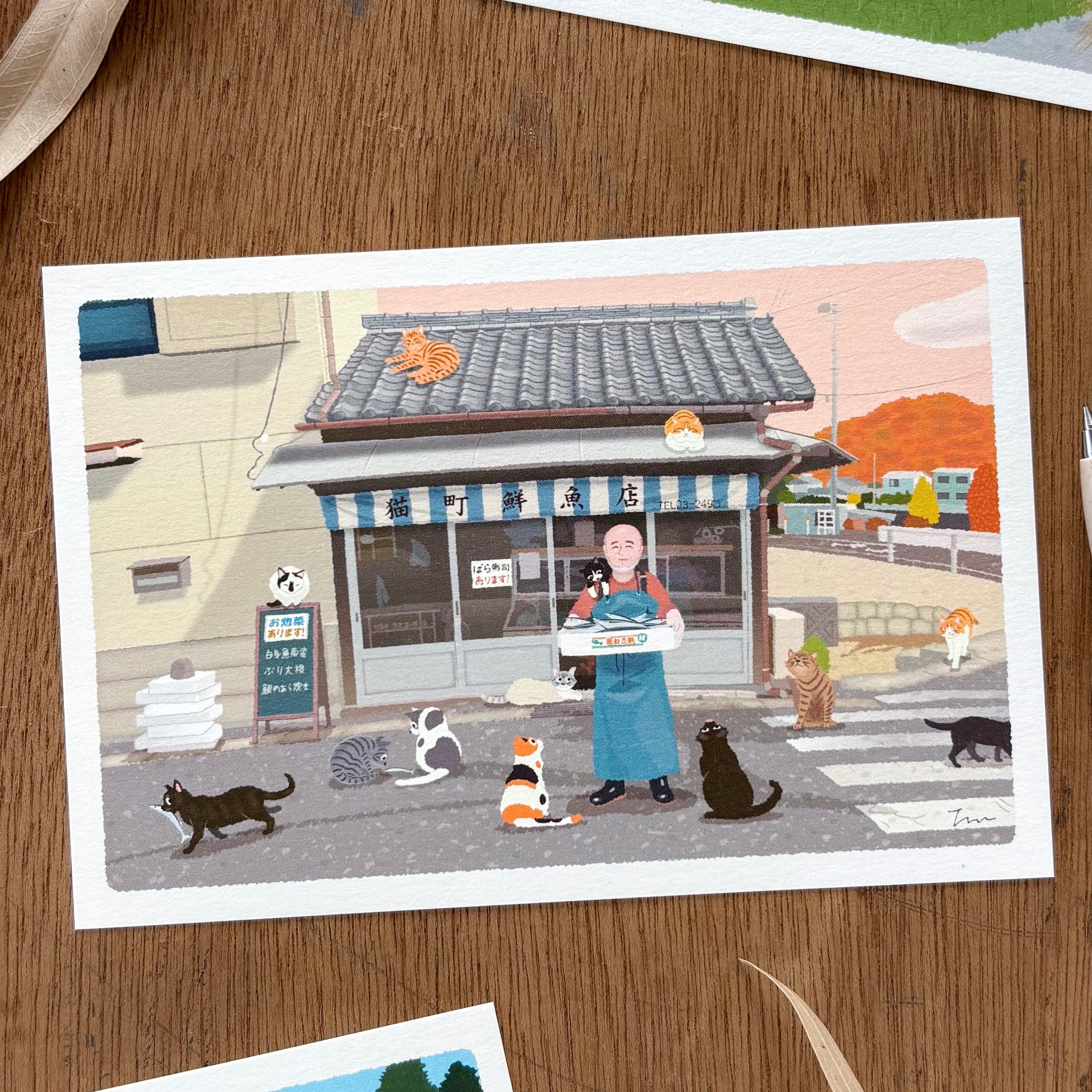 たびねこポストカード「秋」