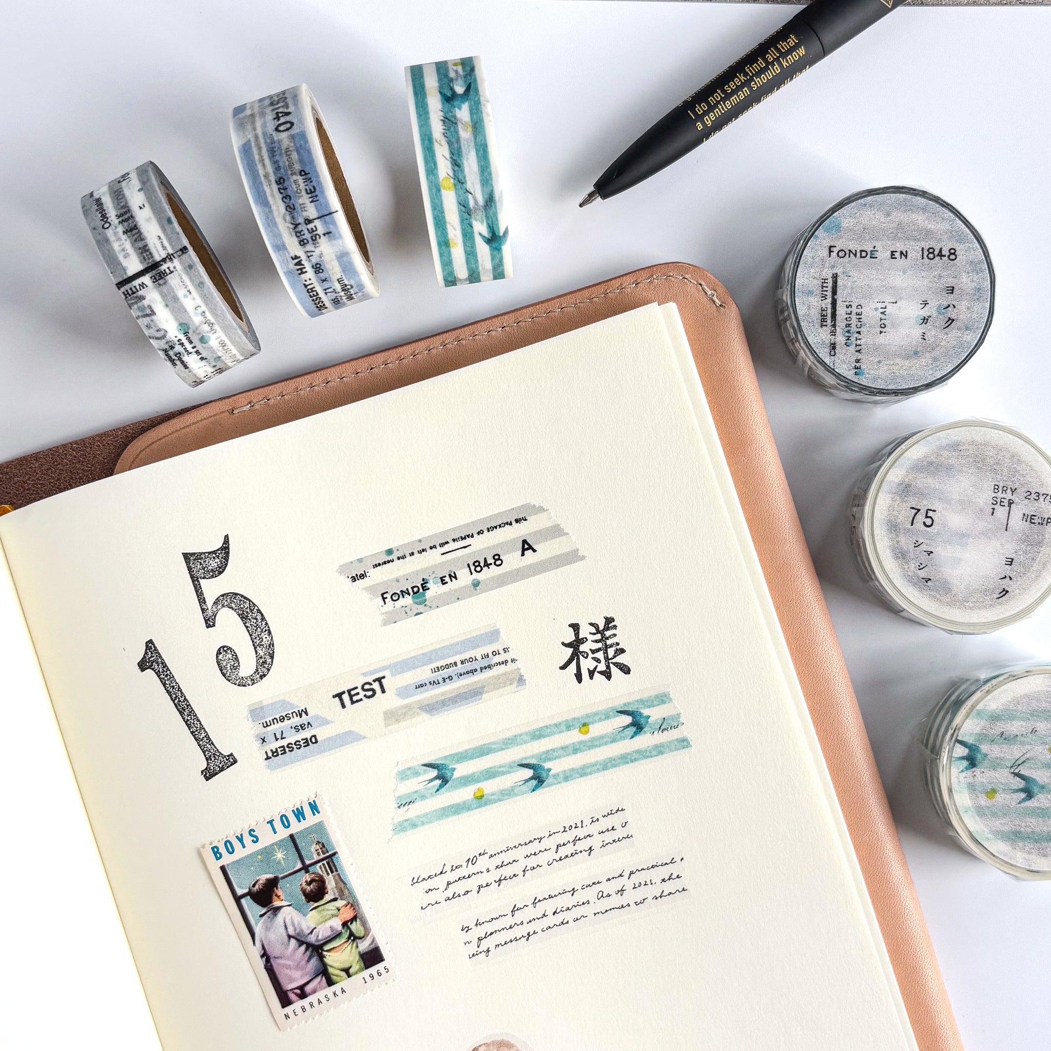 Yohaku / Washi Tape - Blue Bird