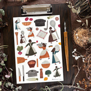 Necktie / Stickers - Kitchen (A5 size)