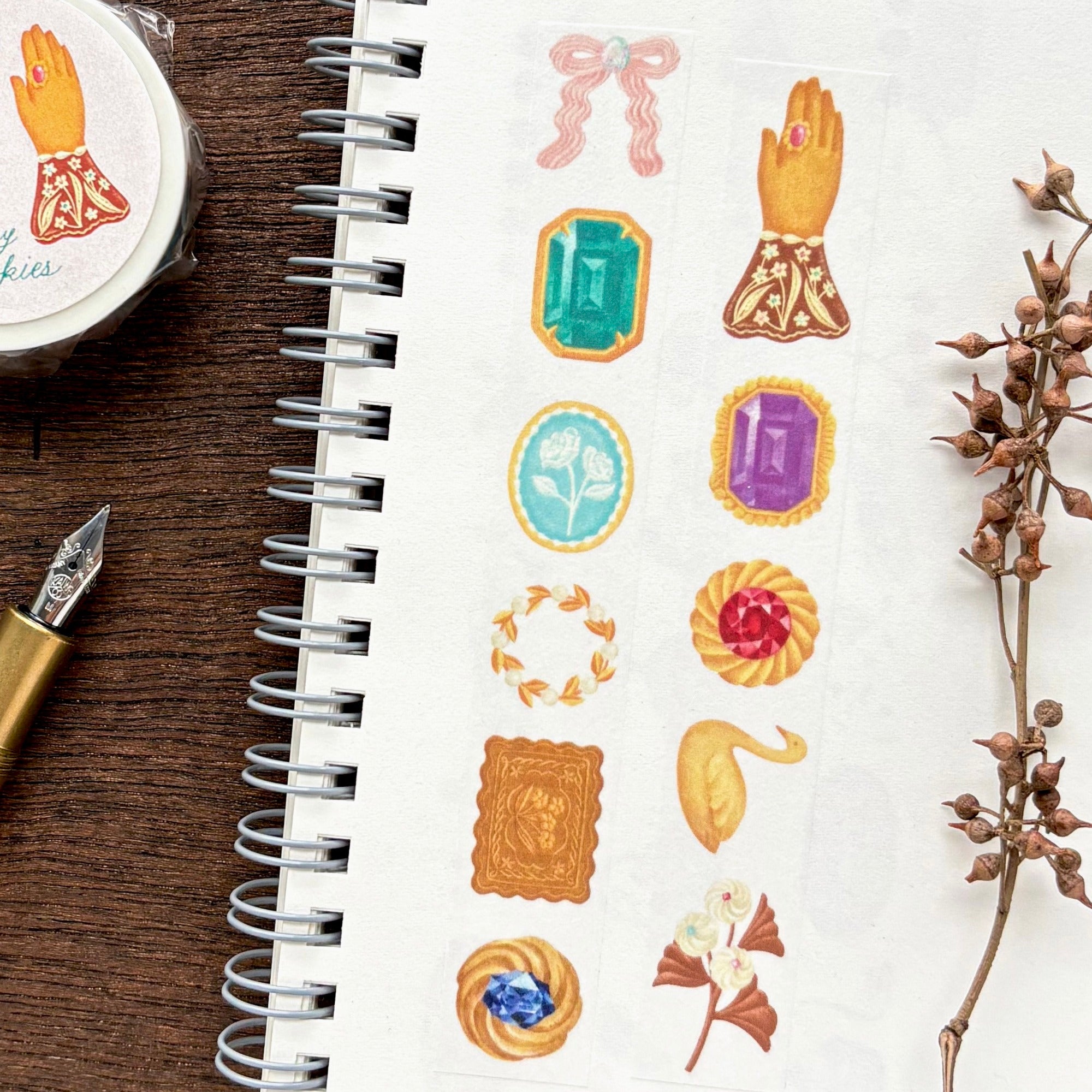 ALACARUDOU / Washi Tape - Jewelry Cookies
