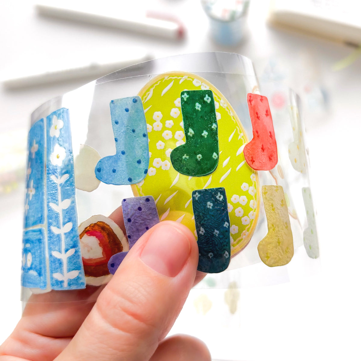 Seitosha / Foil-Stamped Clear Roll Stickers