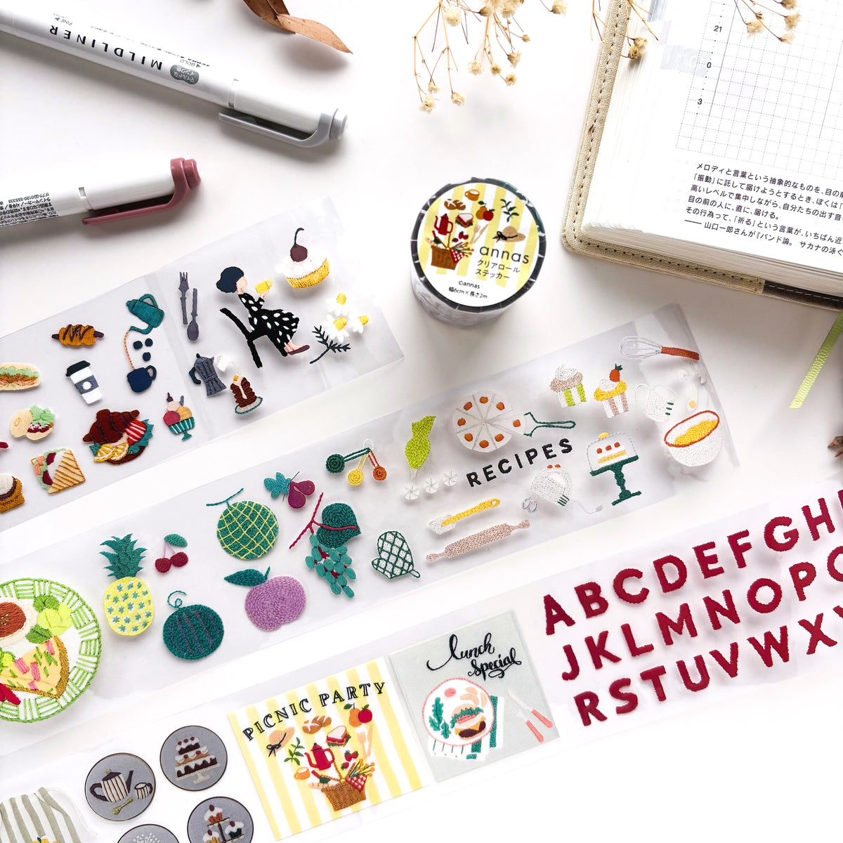 annas / Foil-Stamped Clear Roll Stickers