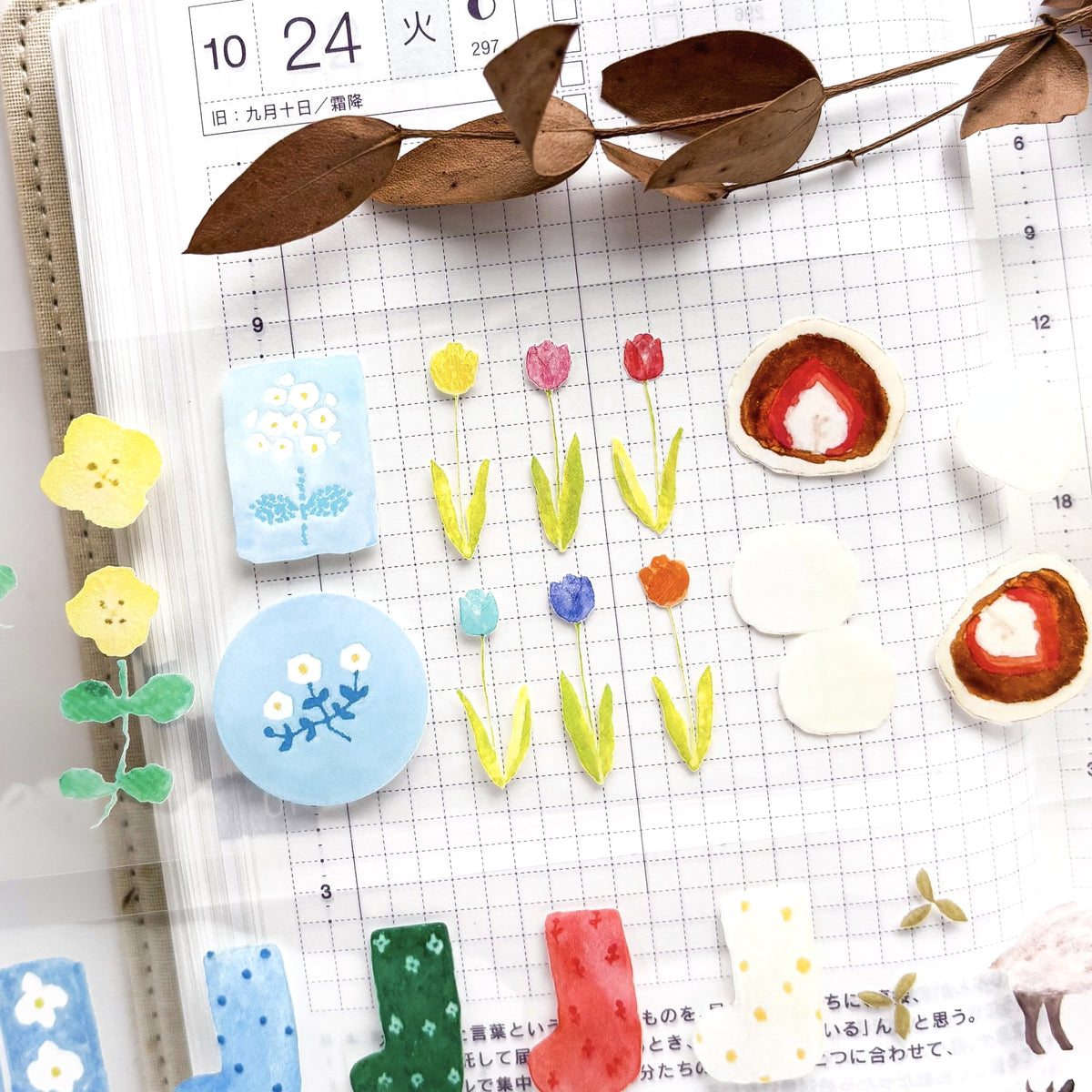 Seitosha / Foil-Stamped Clear Roll Stickers