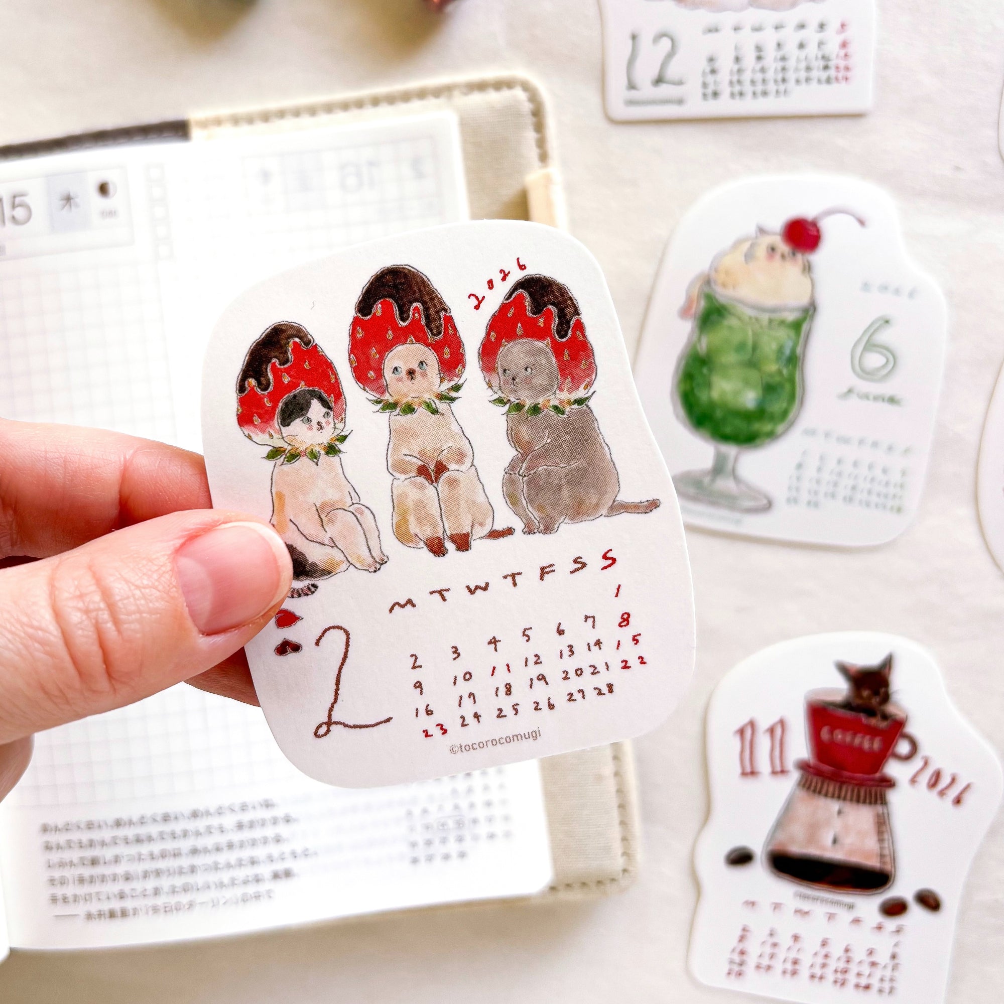 [SALE] Tocorocomugi / 2026 Calendar Sticker Set