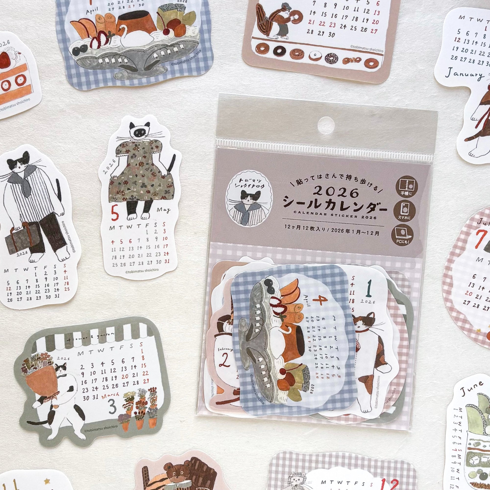 [SALE] Shoichiro Tobimatsu / 2026 Calendar Sticker Set